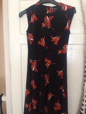 Debenams ..ben De Lisi Black And Orange Dress