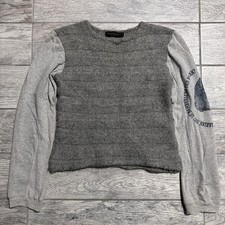 Undercoverism Undercover Sweater Grey Wool Hybrid Logo Size Medium AW03 Shrunk