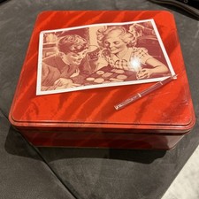 Vintage Crawford's Biscuit Tin - When We Were Young - Retro Red Sweet Tin 1990s