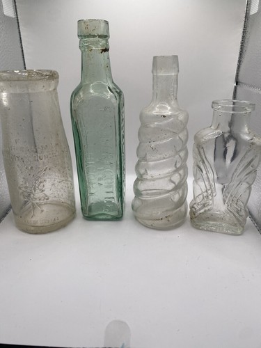 Edwardian glass bottles - edwardian,