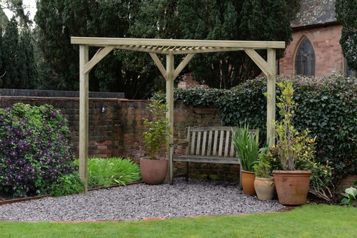 Corner garden pergola kit - corner,