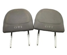 VW Golf MK5 GTI Front Seat Cloth Grey Headrest Set For Seats Driver AndPassenger