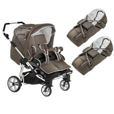 Hartan ZX II Twin Stroller  Two Carrycots and Independent Seat Units EX-Display!