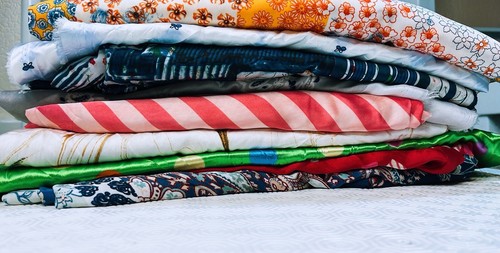 Silk fabric metre - by,