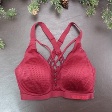 Victoria's Secret Sports Bra 32DD Red Padded Wireless Pullover