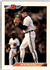 1992 Bowman Bob Milacki Baseball Cards 61 Vintage Card