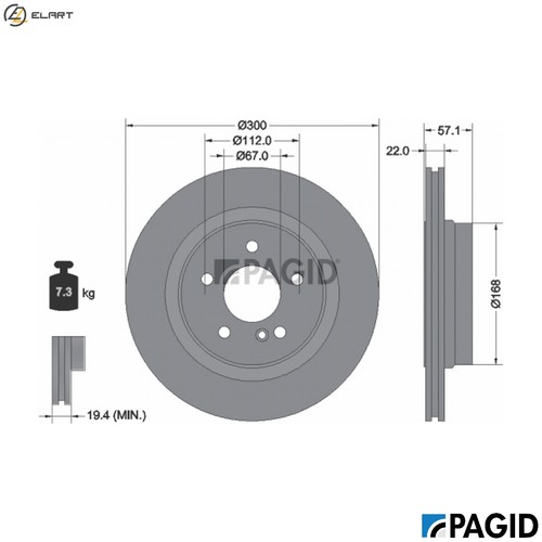 Brake disc 54636nhc - 2x, for