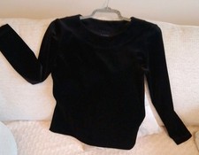 Women's Top by Alexon Black Classic Long Sleeved Velvet Size 14