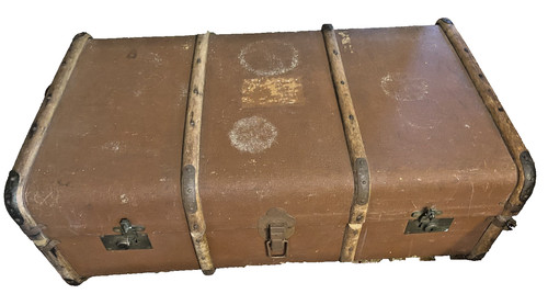Antique large steamer trunk