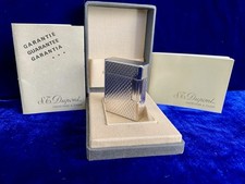 ST DuPont Lighter Vintage Silver Short Super Mint Condition Works 1 Year Warrant