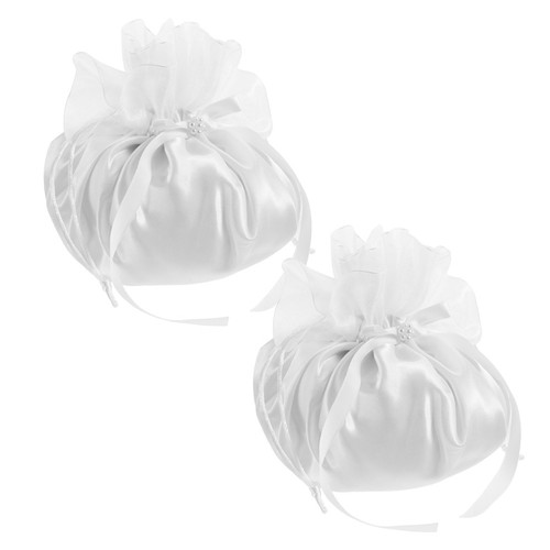 2pcs white fabric wedding - 2pcs,