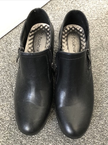 Ladies black faux - faux, leather