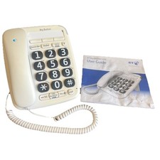 BT Big Button Telephone Corded Phone Elderly Short Sighted Hands Free Speaker