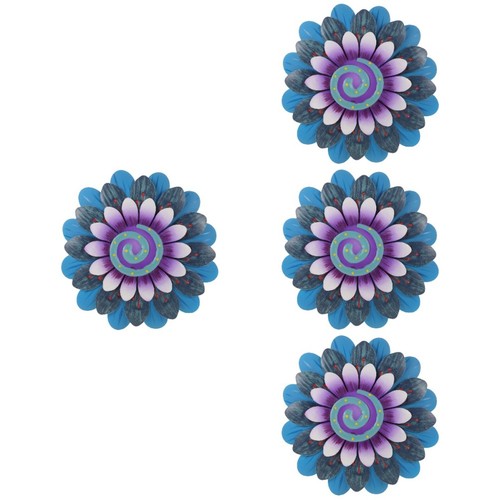 Blue iron flower wall decor - flower,