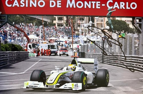 Jenson button hand signed - button,