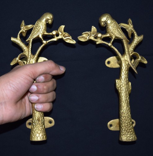 Parrot door handle brass - door,