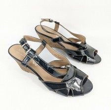 M & S Footglove Black Patent