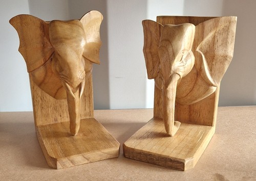 Vtg wooden elephant - vtg, head