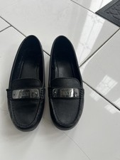 DKNY Black Loafer Mocassins Flat Shoes Uk 6
