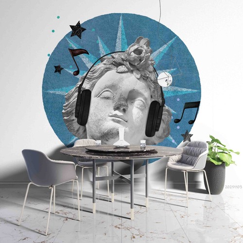 Music statue liberty - 3d,