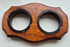 Duel Wooden Clock/ Barometer