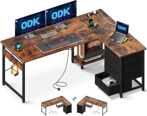 Odk corner desk with drawers - corner,