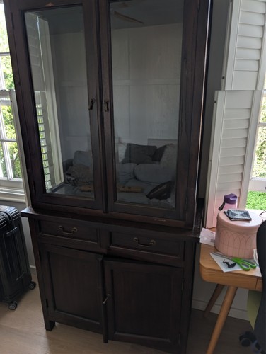 Rustic wooden cabinet with - wooden,