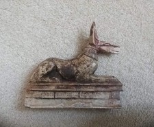 VINTAGE EGYPTIAN HAND-CARVED ANUBIS JACKAL-HEADED DOG