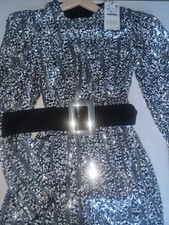Zara Silver Sequin Cocktail