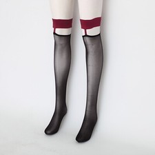 UK Womens Thigh Garter Stockings New Socks Office High Stage See Through Fashion