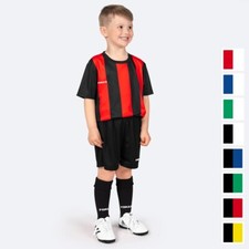 FORZA Kids' Striped Short Sleeve Football Kit [Ages 5-14] | Multiple Colours