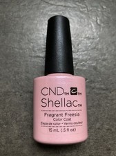Large 15ml CND Shellac Gel UV LED Nail Polish, Fragrant Freesia, Pink, 3/4 Full