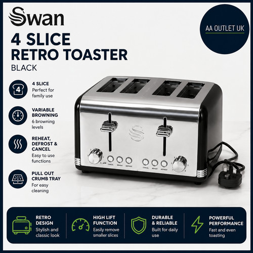 Swan slice retro toaster - 4,
