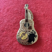 Hard Rock Cafe - Miami.  Buddy Holly Rocker Gibson J-45 Acoustic Guitar Pin. 