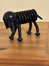Cute nuts and bolts dog, Solid Spring And black metal,  8cm tall