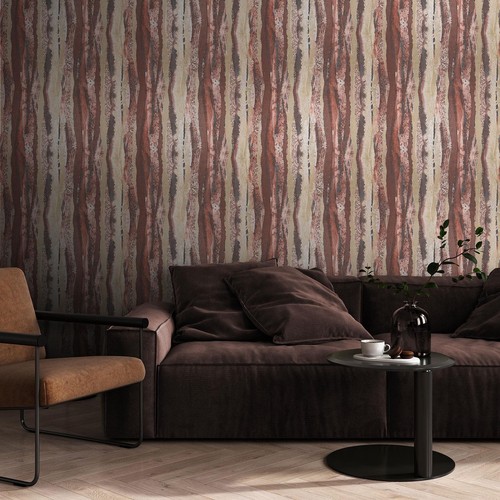 Red textured stripe - red,