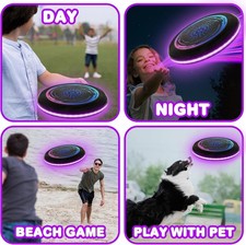 Light-Up Frisbee, Flying Disc with 49 LED Lights, 27 cm Ultimate Frisbee, Glowin