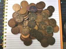 100 Old Pennies 1896 To 1967