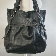 RUSSELL & BROMLEY Leather Slouchy Hobo Tote Bag Large Shopper Shoulder Black