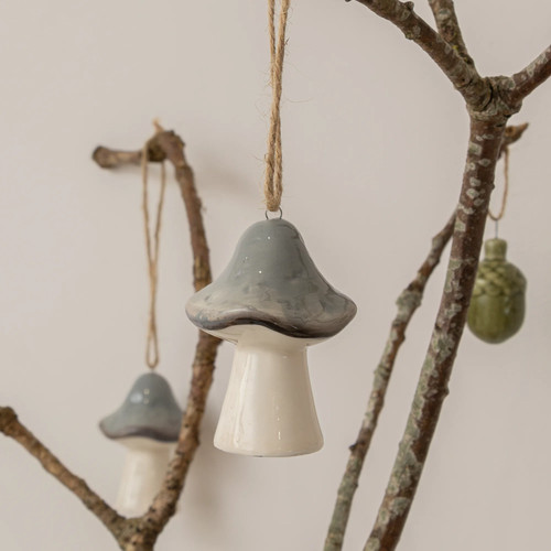 White grey autumn mushroom - grey,