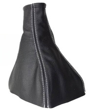 Gear Stick Gaiter For Opel Vauxhall Corsa C 2000-2006 Leather White Stitch