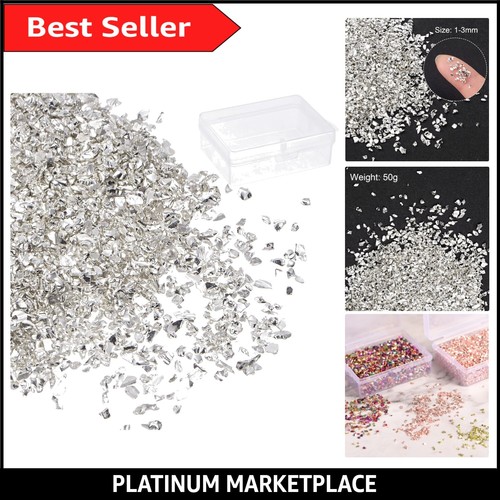 Irregular 3mm silver crushed - silver,