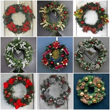 Christmas Door Wreath Decoration Wall Hanging Ornaments Garland Xmas Decor