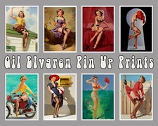 Framed Vintage Gil Elvgren Pin