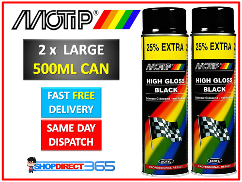 Motip gloss black - black, spray