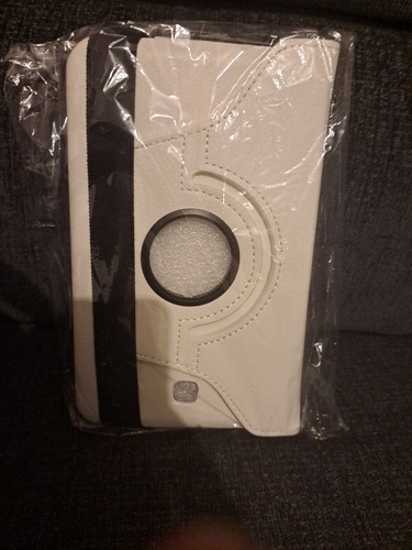 White 360 rotate tablet case - tablet,