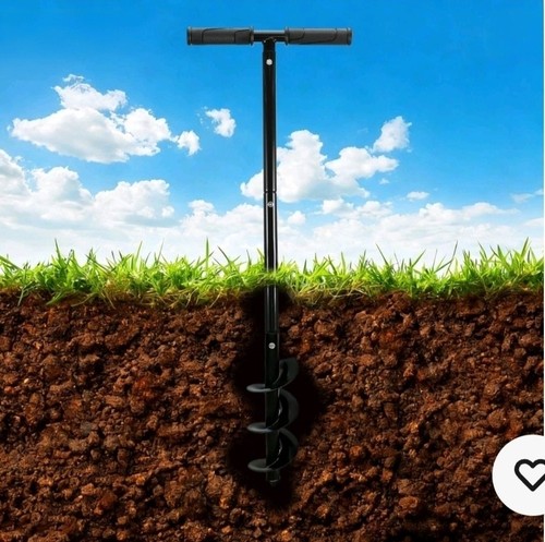 Manual hand earth auger - auger, fence