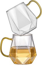 Set of 2 Glass Coffee Mugs