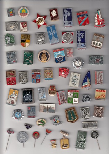 Vintage soviet union badges - vintage,