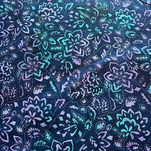 Purple and green floral - floral, batik